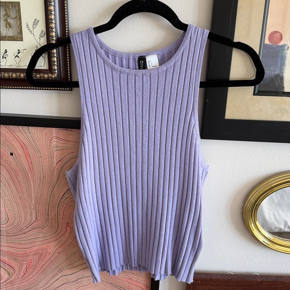 H&M Lavender Ribbed Tank - Picture 2 of 4
